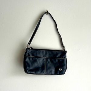 Ralph Lauren black leather clutch